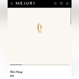 14k mini hoop (pair)